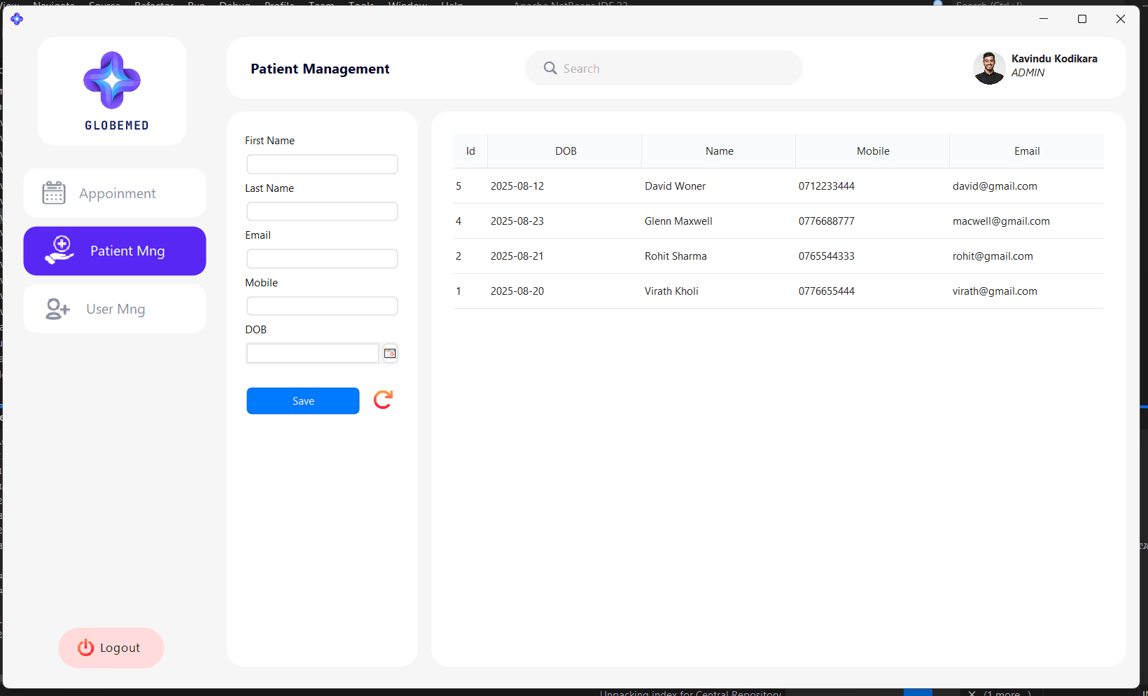 Patient Management Module