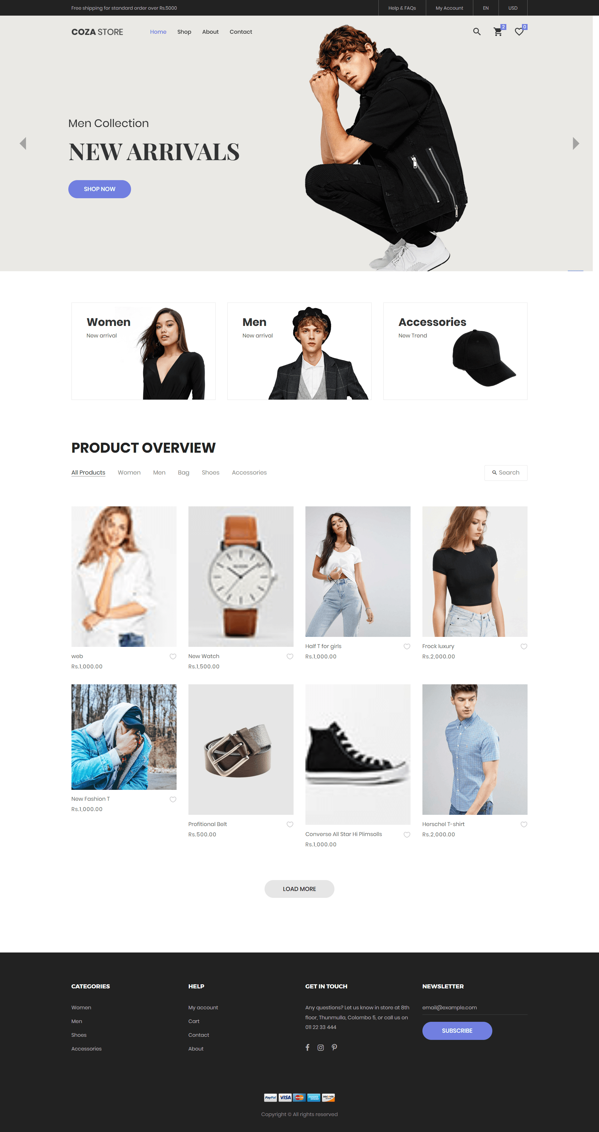 CozaStore - E-Commerce Platform
